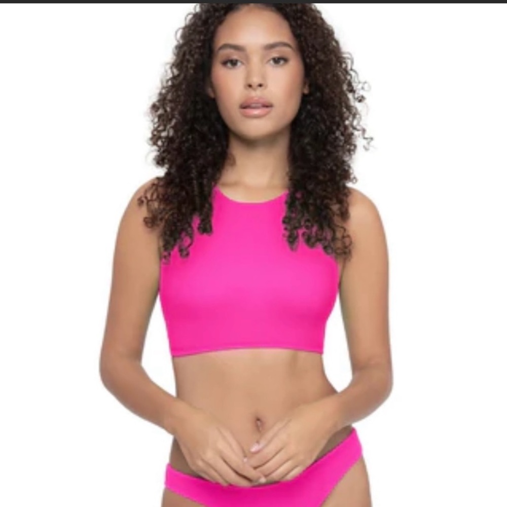 PilyQ neon pink, 2 piece swimsuit